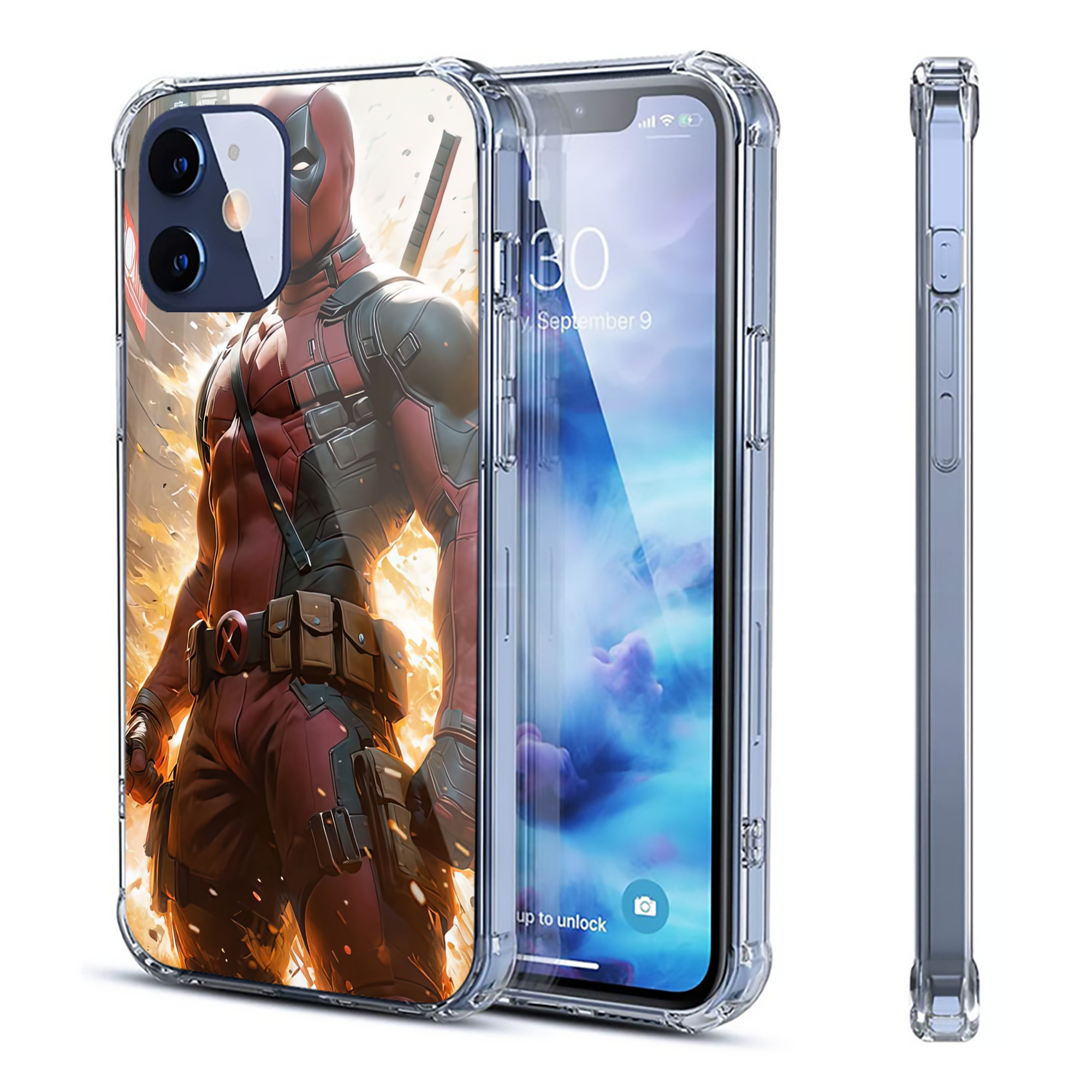 （画像用） Deadpool デッドプール 【iPhone 12シリーズ対応】透明スマホケース（クリアソフトケース）
